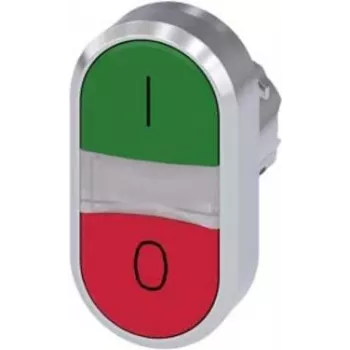 Siemens SIRIUS ACT Botão de pressão duplo Elemento frontal metal, alto brilho, vermelho/verde (3SU1051-3AB42-0AK0)