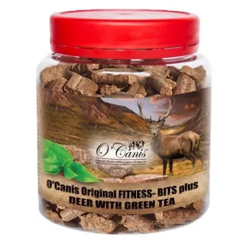 O'CANIS Fitness-Bits Plus veado com chá verde - guloseimas para cães - 400g