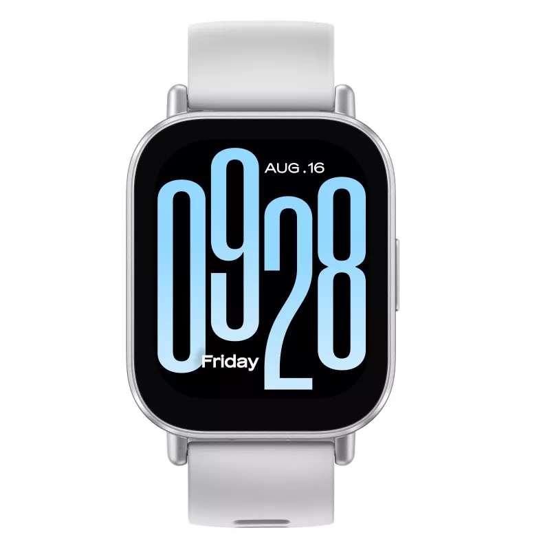Smartwatch Xiaomi Redmi Watch 5 Active — 2 polegadas (5,08 cm) LCD, 320×385, 470 mAh, prateado, bracelete TPU, 42,2 g
