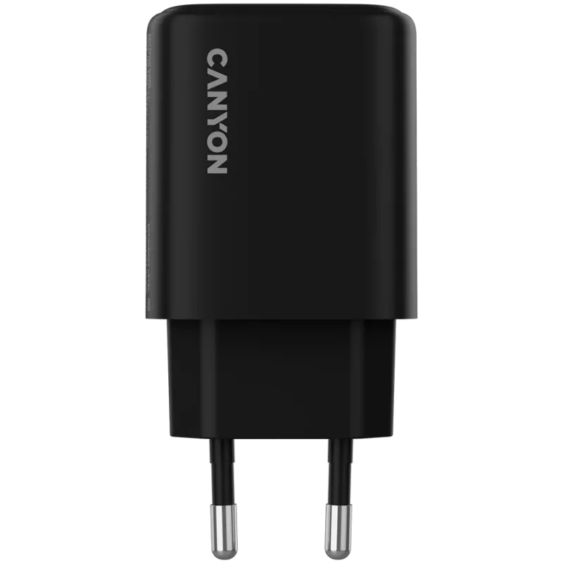 Carregador CANYON OnCharge 250 25W 1xPD 1xQC EU Preto