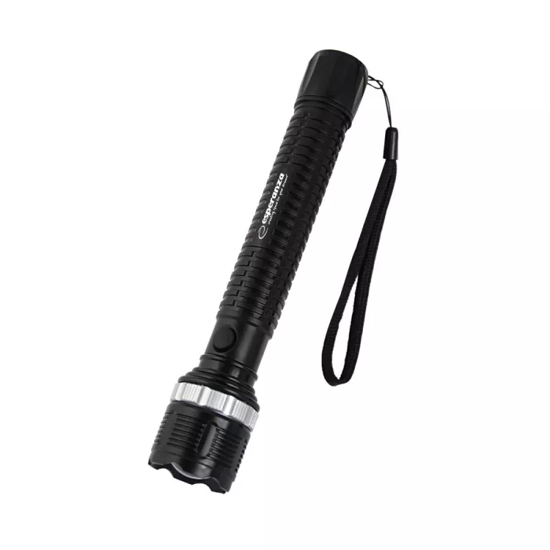 Lanterna de mão ESPERANZA Epione XL LED 1.2W 100 lm 100 m Preta, a pilhas R20 (3)
