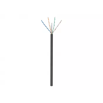 Goobay cabo de rede exterior | CAT 6 U/UTP | AWG 24/1 | comprimento do cabo: 100 m | preto