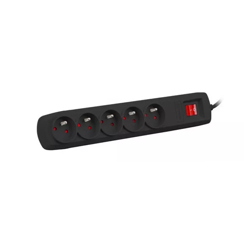 Proteção contra sobretensões NATEC NSP-1713 preto 5 tomadas AC 1,5 m