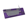 Teclado gaming NATEC Fury Kanabo K2 US retroiluminado branco mecânico cinzento-roxo