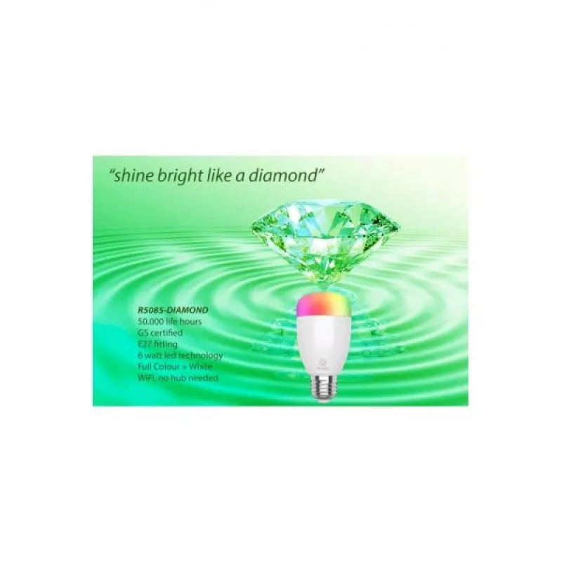 Lâmpada inteligente WOOX R5085-DIAMOND 6 W branco Wi-Fi