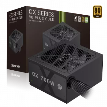 Fonte de alimentação Gamemax, 80 PLUS, Gold | GX 700G | 700 W | não modular