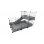 Gaiola modular C&C para pequenos animais de um andar 3x2 com sótão e rampa