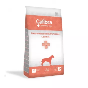 Comida seca para cães Calibra Veterinary Diets Gastrointestinal & Pancreas Low Fat — salmão, 2 kg, 26 % de proteína, 8 % de gordura, sem glúten e sem soja