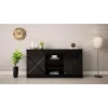 Cómoda 160x80x35 GRANERO preto/preto brilhante