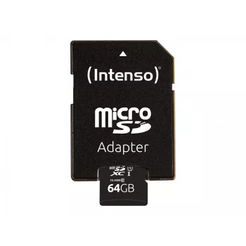 Intenso Performance - cartão de memória flash (microSDXC com adaptador SD) - 64GB - UHS-I U1 / Class10 - microSDXC UHS-I (3424490)