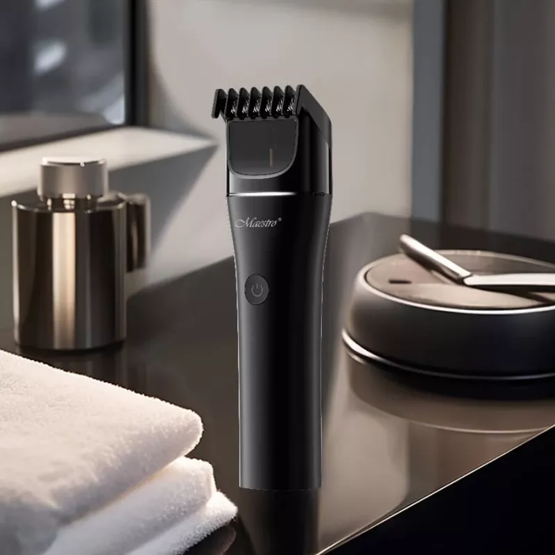 Aparador de cabelo sem fios Maestro MR-641, lâmina cerâmica, recarregável por USB, 1200 mAh, 45×155×30 mm