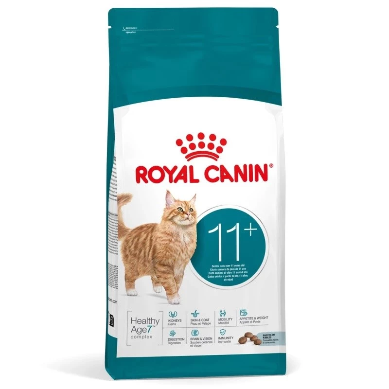 Comida seca para gatos Royal Canin FHN Ageing 11+ 4 kg — alimento completo para gatos idosos, aves, 30% proteína