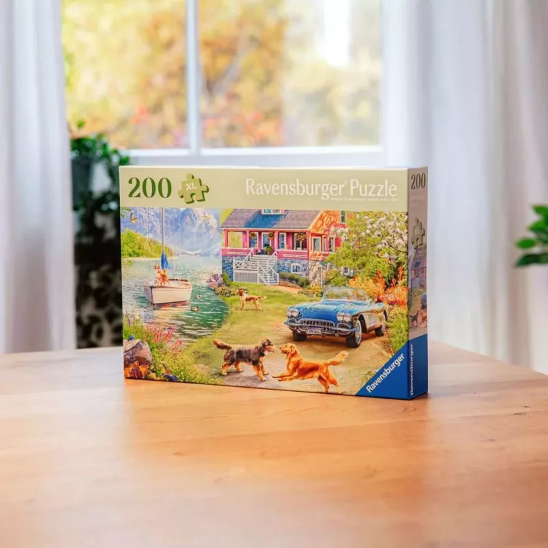 Puzzle Ravensburger Feel Well & Puzzle – Casa de verão no lago, 200 peças