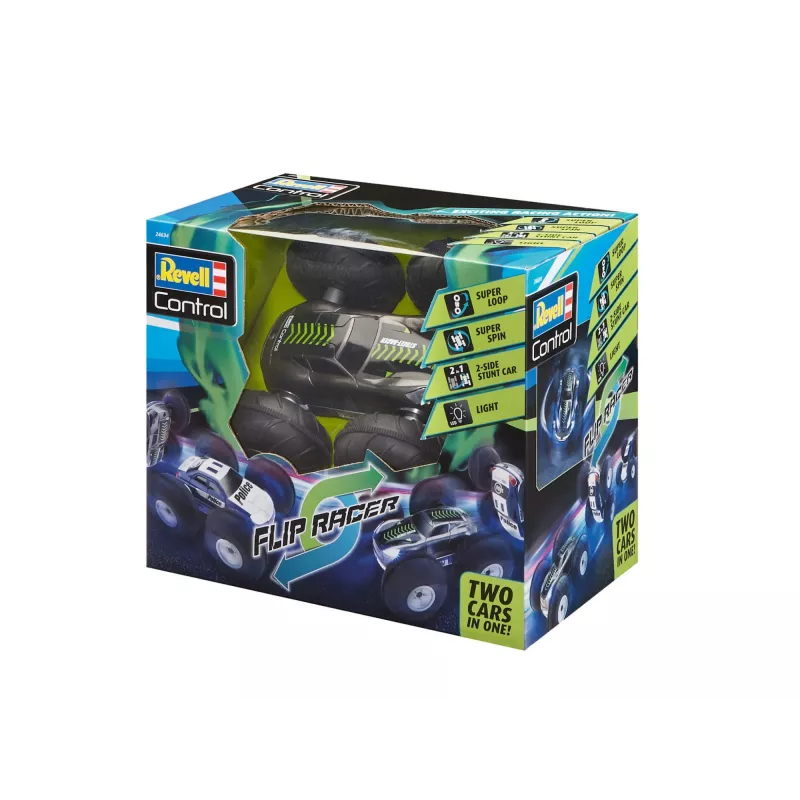 Revell Control 24634 Stunt Car FlipRace Monster Truck RC elétrico para principiantes com tração às quatro rodas (24634)