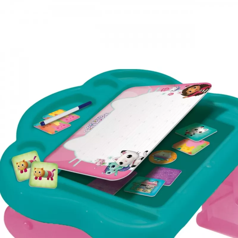Mesa de atividades para crianças Lisciani Biurko z grami - Koci Domek Gabi, mesa de aprendizagem interativa