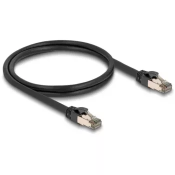 Cabo de rede DELOCK 80240 Cat6a U/FTP (STP) RJ-45–RJ-45, 1 m, preto