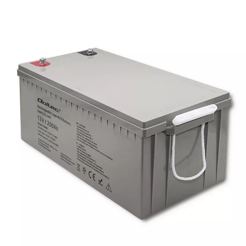 Bateria AGM recarregável QOLTEC 53069 12V 200Ah para alimentação de reserva e sistemas UPS