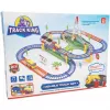 Comboio elétrico Track King Extralink Kids com locomotiva e carro a pilhas