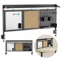 Divisória de secretária ergo office ER-300 B, largura 1250 mm, carga máx. 10 kg