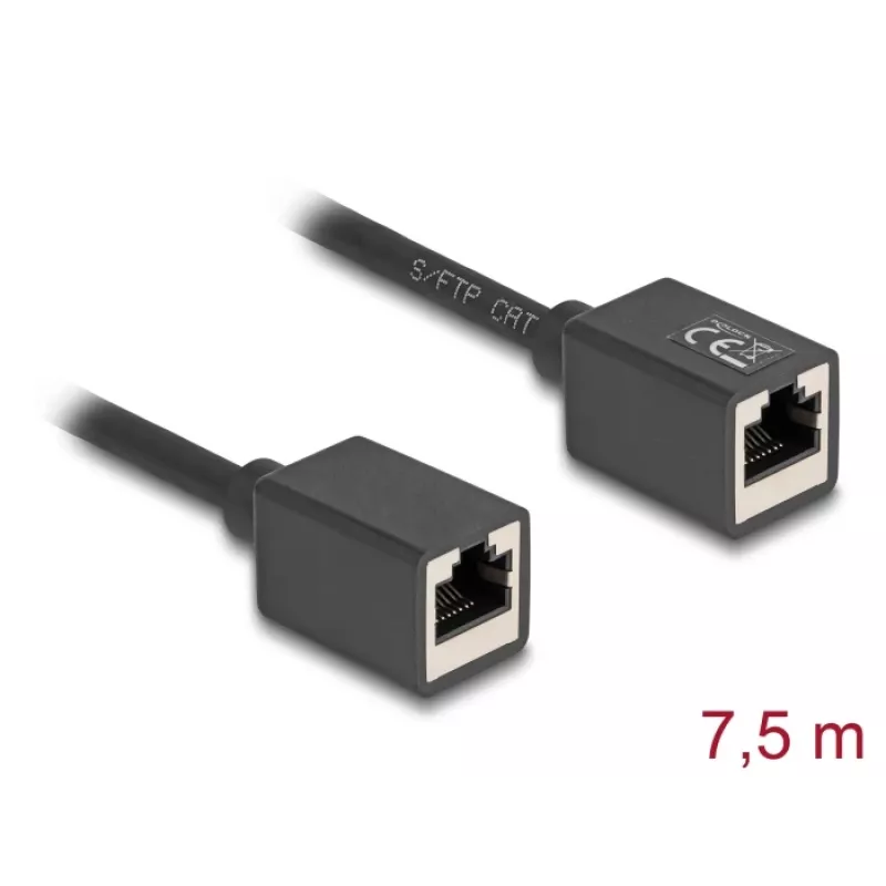 Cabo de rede DeLOCK 90334 RJ-45 Cat6a 7,5 m preto