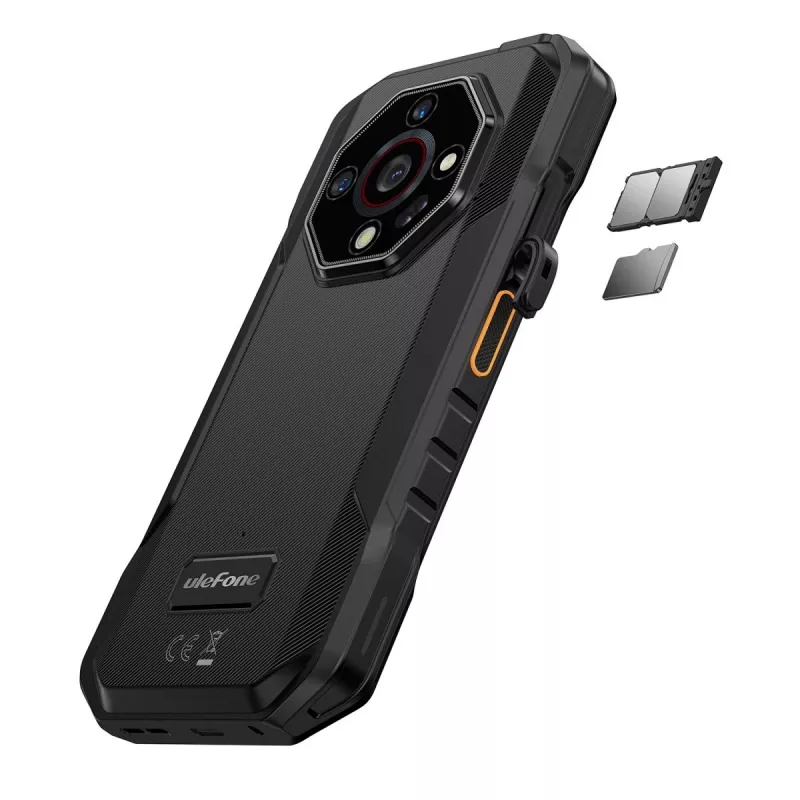 Ulefone Armor X32 Pro 5G smartphone, 5,65 polegadas, 8 GB RAM, 256 GB, IP69K, Android 14, Future Black