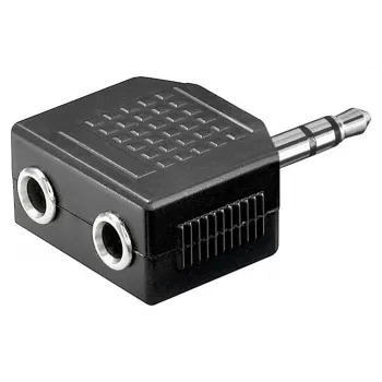 Goobay | Adaptador AUX para auscultadores; jack 3,5 mm 1 para 2