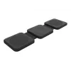 Carregador sem fios dobrável FIXED FIXFLE-SA-BK 3-em-1 para Samsung – carregador portátil compacto para telefone, auriculares, wearables