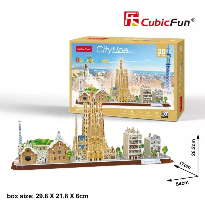 Puzzle 3D - Barcelona - grau de dificuldade: 4/8