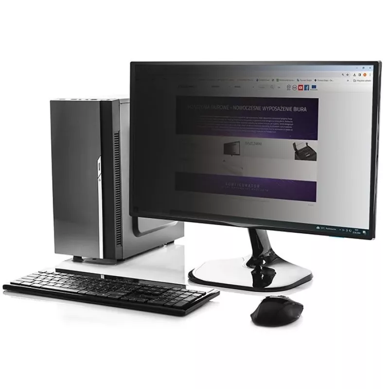 Filtro de privacidade QOLTEC 51059 para monitor de 23,8 polegadas (60,5 cm), 527 x 296,9 mm, transparente