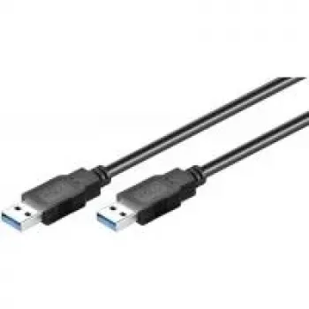 Cabo USB 3.0 SuperSpeed Wentronic Goobay, preto, 0,5 m - ficha USB 3.0 (Type-A) > ficha USB 3.0 (Type-A) (95716)