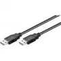 Cabo USB 3.0 SuperSpeed Wentronic Goobay, preto, 0,5 m - ficha USB 3.0 (Type-A) > ficha USB 3.0 (Type-A) (95716)
