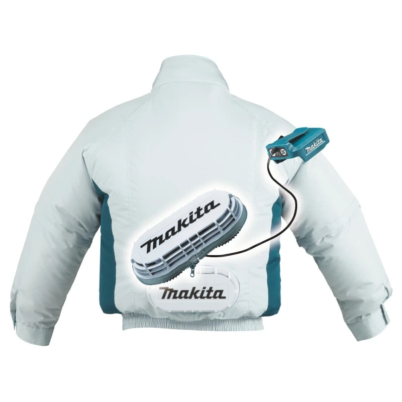 Makita | Casaco de ventilação a bateria, Branco, L
