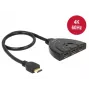 Comutador HDMI UHD Delock 3 x HDMI in > 1 x HDMI out 4K - comutador de vídeo/áudio - 3 x HDMI - desktop