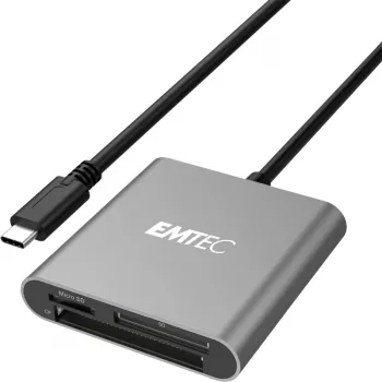 Leitor de cartões Emtec ECCAREADT610C USB 3.1 cinzento