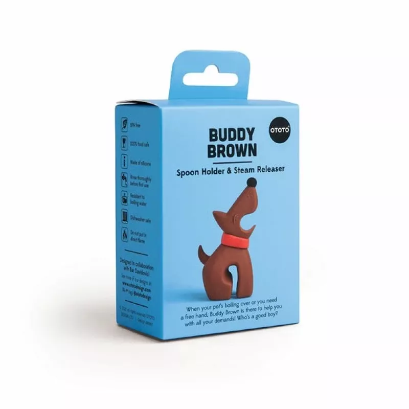 Ototo Buddy suporte para colher e libertador de vapor, bege arenito