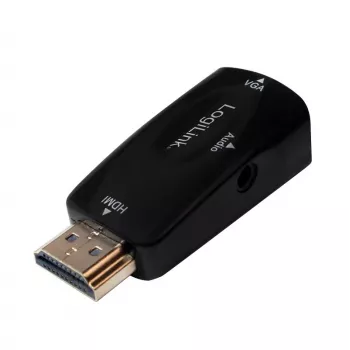 Adaptador de cabo LogiLink CV0107 HDMI VGA preto (CV0107)