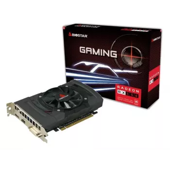 Placa gráfica BIOSTAR Radeon RX 550 4 GB GDDR5, 1100 MHz GPU, 6000 MHz memória, 128 bits, PCIe 3.0, ventoinha única