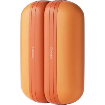 Aquecedor de mãos recarregável Ocoopa UT2s Mini, 5200 mAh (2×2600 mAh), alumínio, laranja