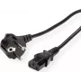 Cabo de alimentação ROLINE, conector fêmea IEC reto, preto, 5 m (19.08.1017)