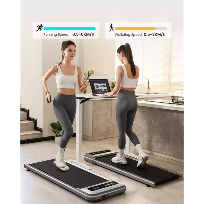 Passadeira UREVO U1 Pro — motor 2.25 PS, velocidade 1–6 km/h, superfície de corrida 420×1200 mm, peso máximo do utilizador 120 kg