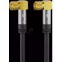 Cabo de antena SAT Goobay (tipo 135 dB), blindagem 4 vias, 2 m, preto - banhado a ouro, ficha F 90° > ficha F 90° (70573)