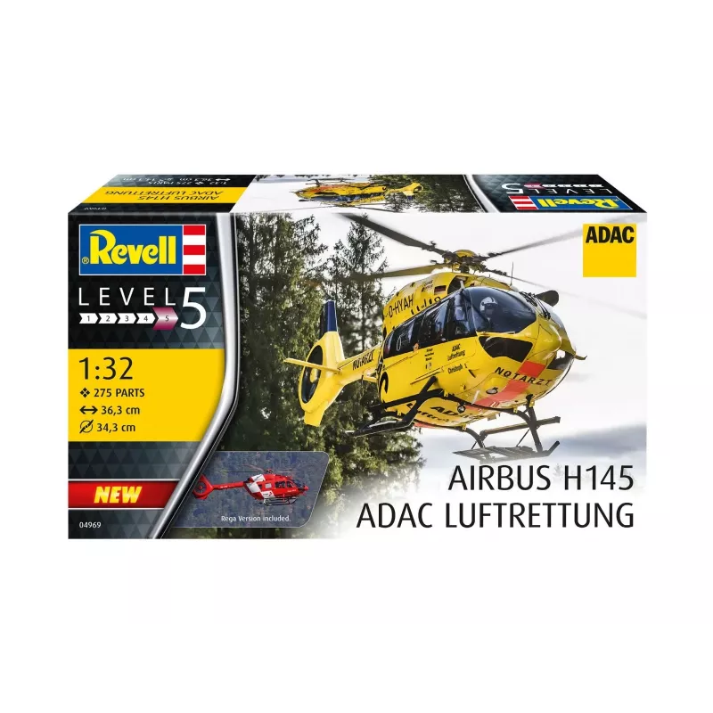 Modelo em plástico H145 ADAC/REGA 1/32