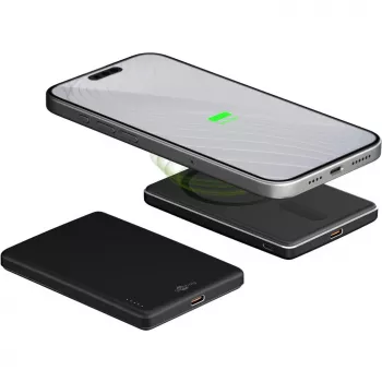 Powerbank sem fios magnética Goobay | 70182 | 5000 mAh | USB-C | Preto