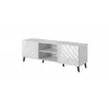 Móvel RTV ABETO 150x42x52 branco/branco brilhante