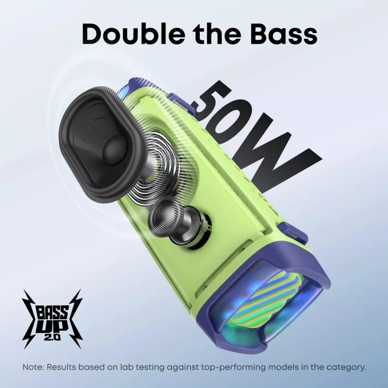 Altifalante portátil Anker Soundcore Boom 3i — 50 W, Bluetooth, à prova de água, verde