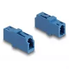 DeLOCK acoplador de fibra ótica LC simplex fêmea para LC simplex fêmea UPC azul