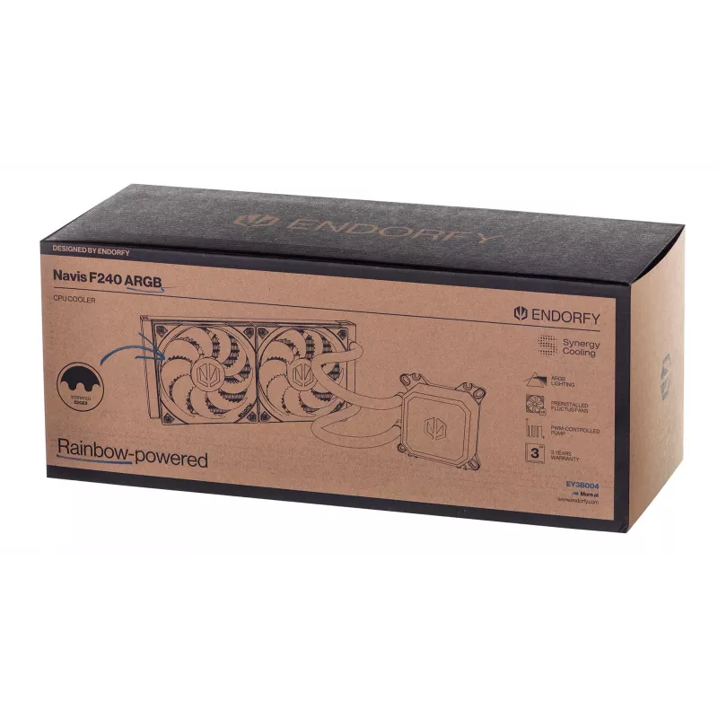 Refrigeração líquida all-in-one para processador ENDORFY Navis F240 ARGB 24 cm preto 1 unidade