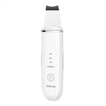Escova de limpeza facial ultrassónica ANLAN ALCPJ07-02 – branca, dispositivo de esfoliação e limpeza profunda por ultrassons