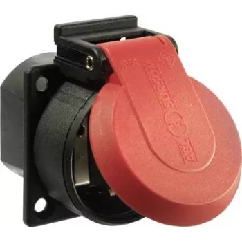 Tomada AS Schwabe 45080 IP54 vermelha — tomada resistente às intempéries para uso exterior