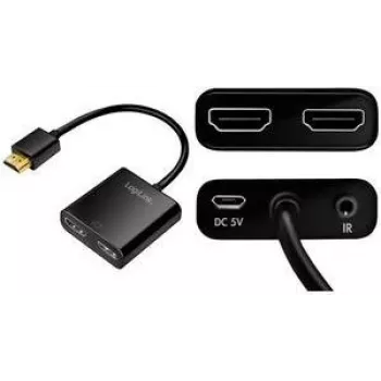 LogiLink HD0061 - Divisor HDMI 1x2 portas 4K/60 Hz com downscaler